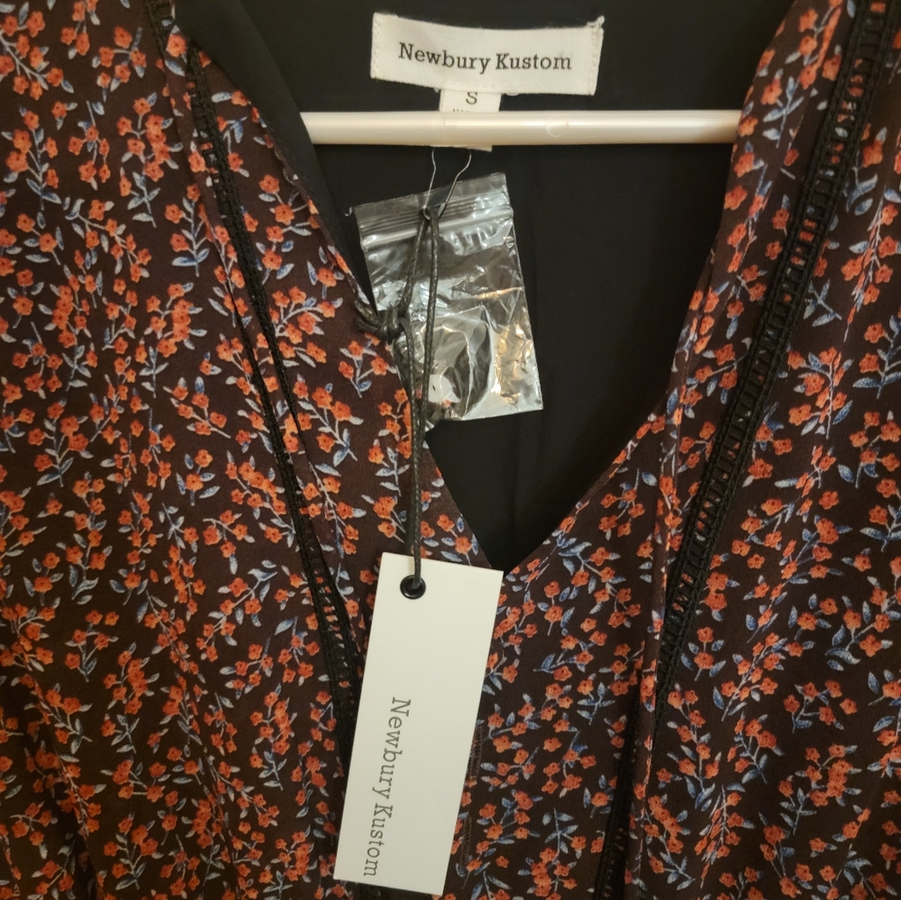 Newbury Kustom Red and Blue Floral Dress